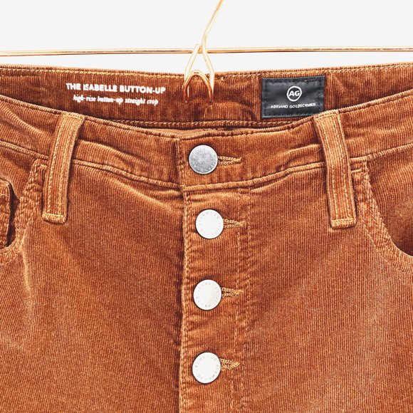 Ag Adriano Goldschmied Isabelle Button Up Corduroy Pants - Picture 3 of 11